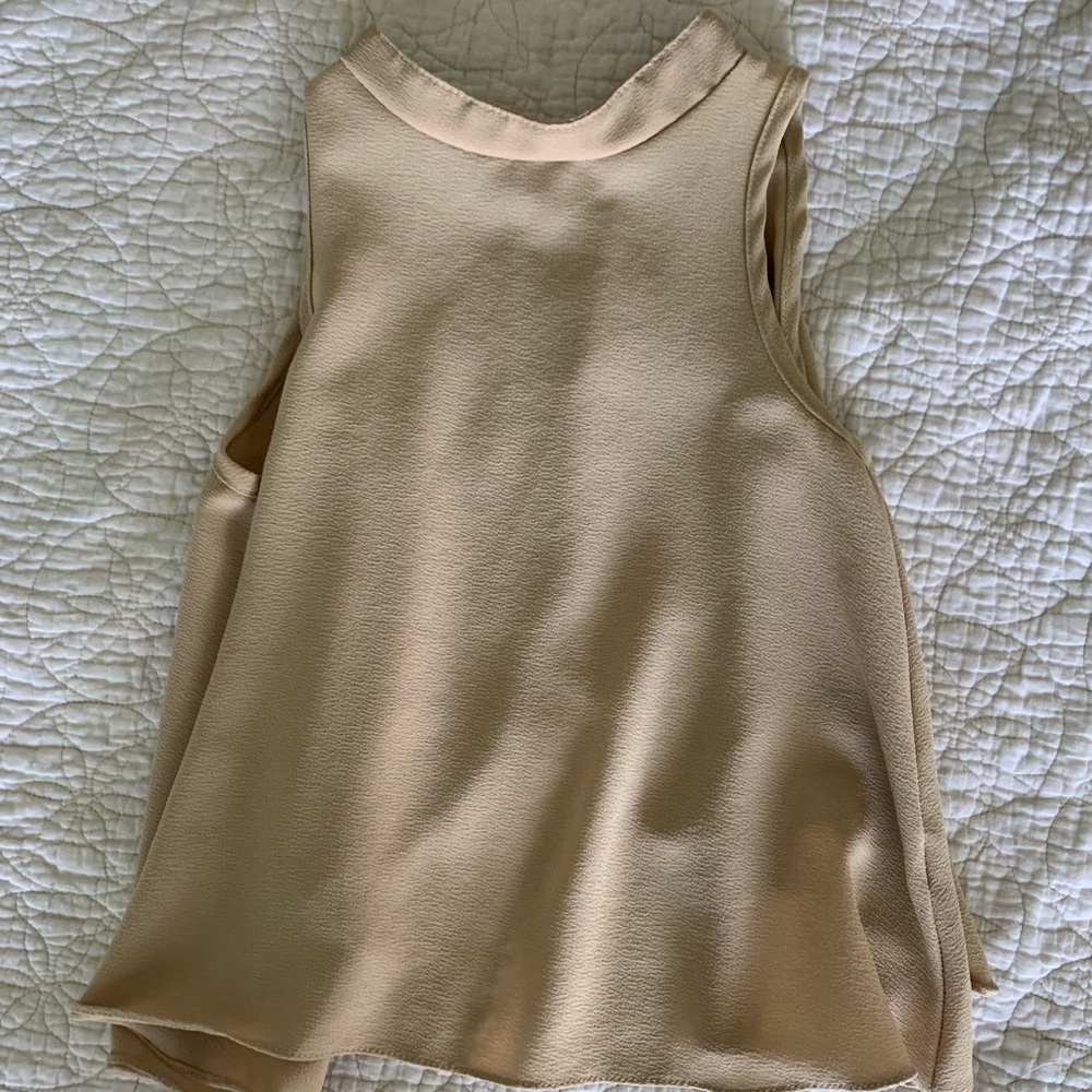 Beige Strapless Blouse